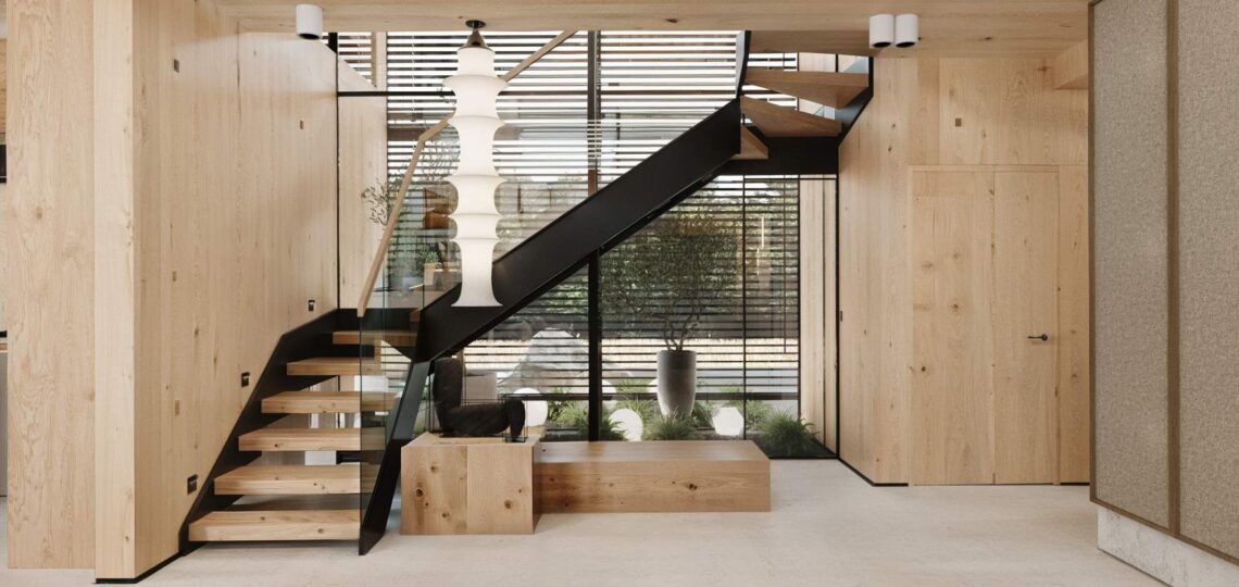 Naturalne materiały we wnętrzach nowoczesnej stodoły